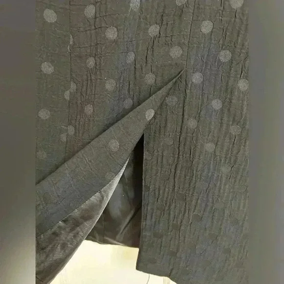 Women’s Mario Serrano Black Polka  Dotted Long Jacket Size 10 - Picture 7 of 8